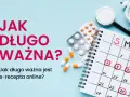 Stetoskop, budzik, kalendarz z zaznaczonymi dniami, opakowania leków i kapsułki.